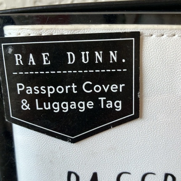 Rae Dunn: White Passport Cover & Luggage tags- new in box - Picture 2 of 16